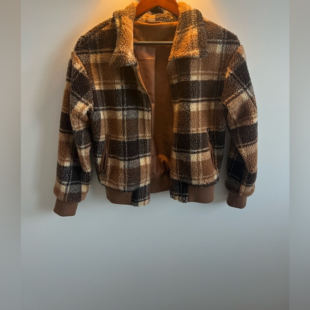 Plaid winter jacket
